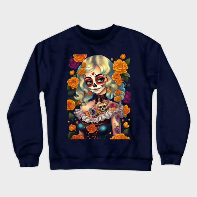 La Catrina Crewneck Sweatshirt by Absinthe Society 